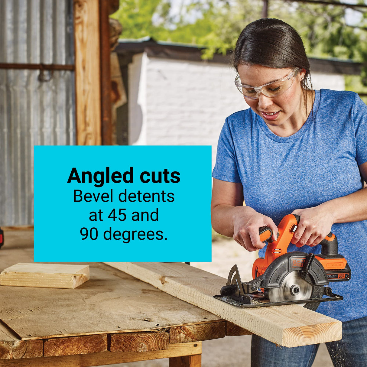 BLACK+DECKER 20V MAX Cordless Circular Saw, 5-1/2 inch, with Battery and Charger (BDCCS20C) BLACK+DECKER