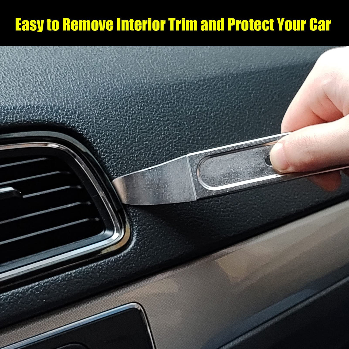 Kathleno 4140 Pry Tool, Pry Bar Trim Removal Tool Pry Tool, Pocket Mini Pry Bar, Door Panel Removal Tool, Removing Auto Trim Interior and Exterior Kathleno