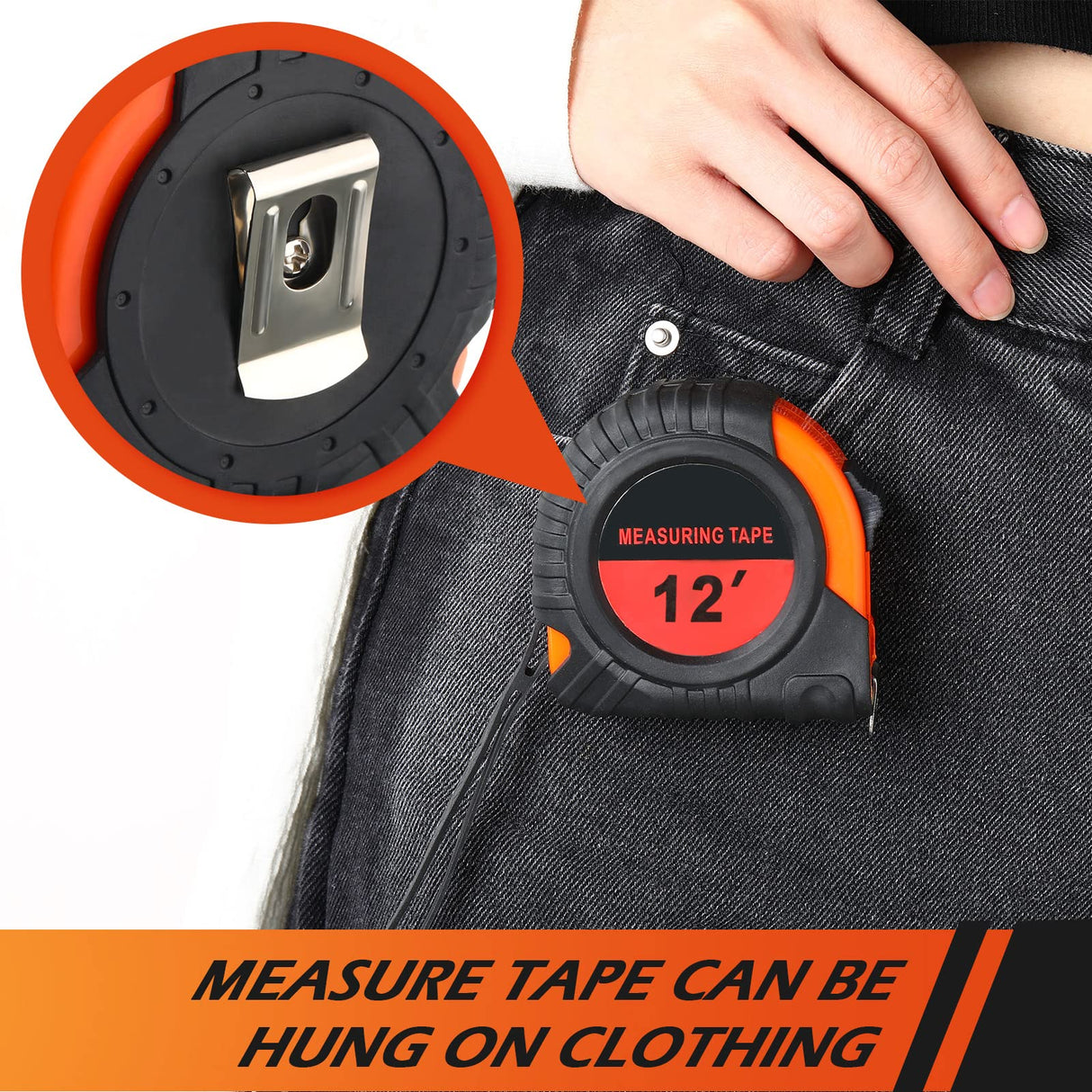 20 Pieces Tape Measure 12 Feet Measuring Tape Easy Read Measurement Tape Retractable Tape Measurer with Fractions 1/8 Measurement Yunsailing