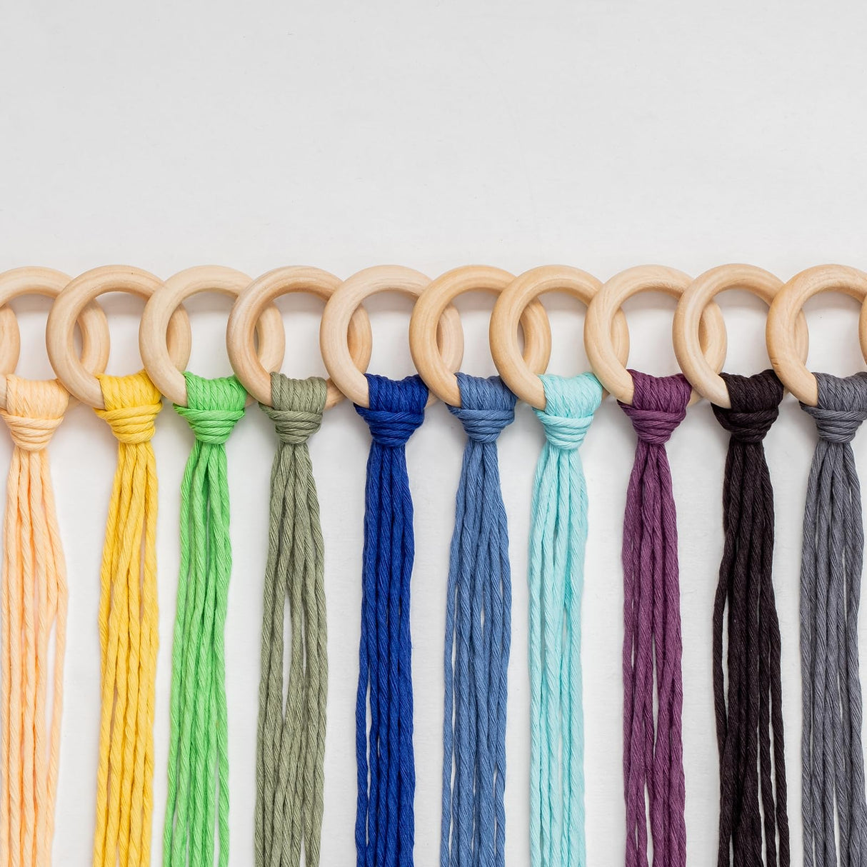 PATIKIL 40mm 1.6" Natural Wooden Rings, 15Pcs 7mm Thick Unfinished Wood Ring Wood Loop Circle for Craft Pendant DIY Jewelry Making Macrame PATIKIL