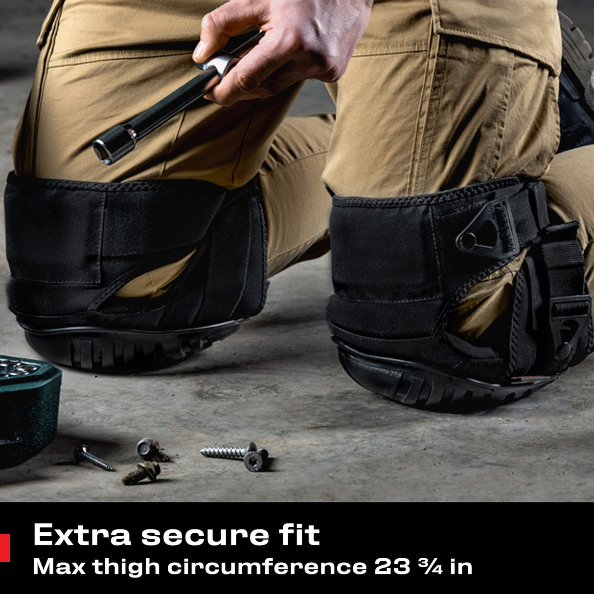 NoCry Professional Knee Pads for Work for Men with Adjustable Thigh & Shin Double Straps - Heavy Duty Shell, Soft Foam and Gel Cushion Gardening Knee NoCry