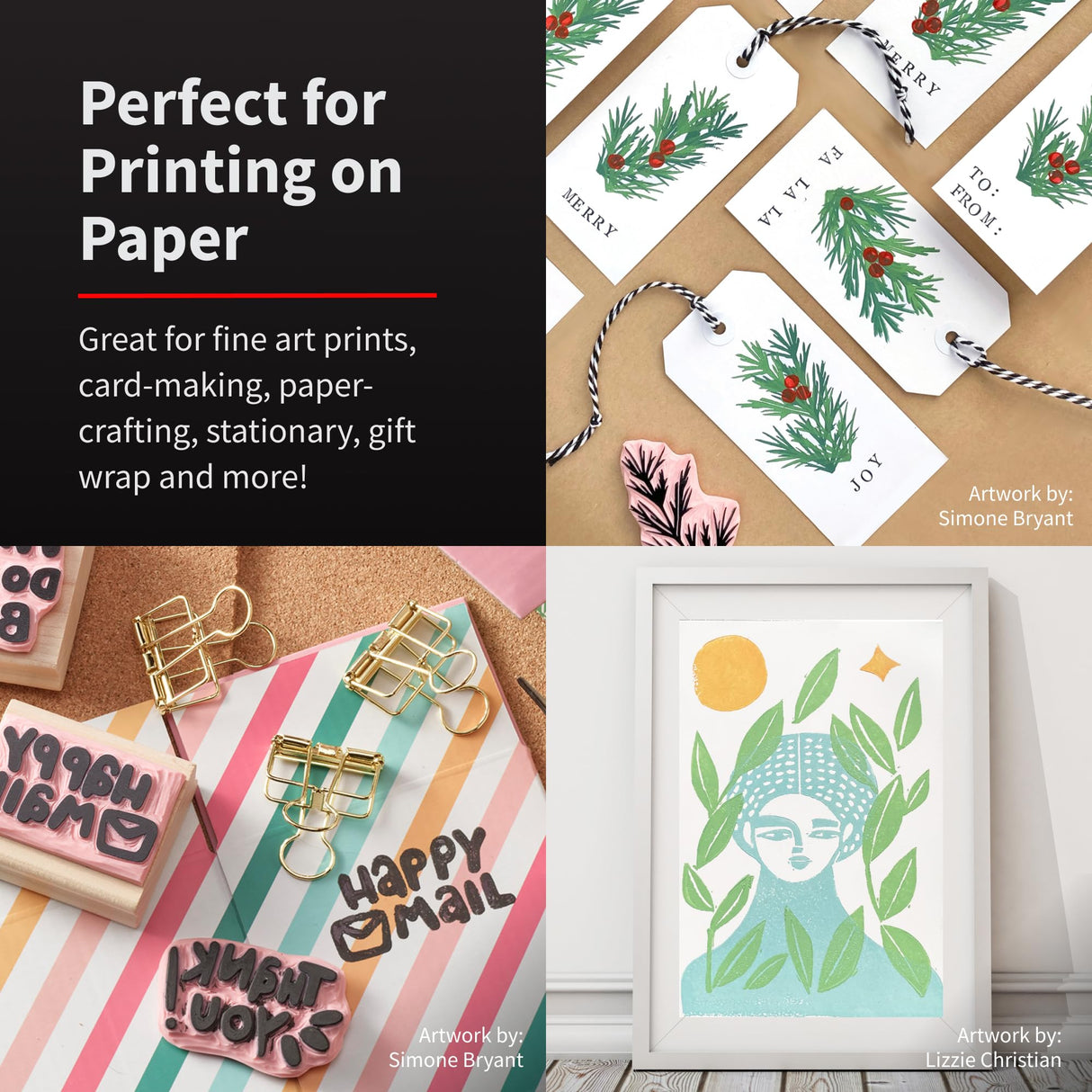 Speedball Water-Soluble Block Printing Ink, 8-Ounce Jar, Black Speedball