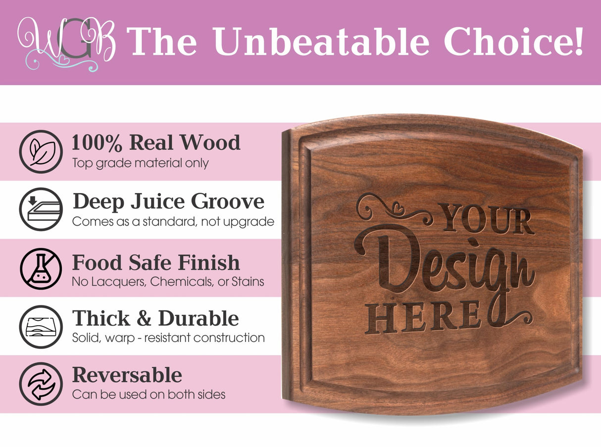 Personalized Cutting Board, Custom Wedding, Anniversary or Housewarming Gift Idea, Wood Engraved Charcuterie, for Friends and Family, Monogram Wedding Gift Boutique
