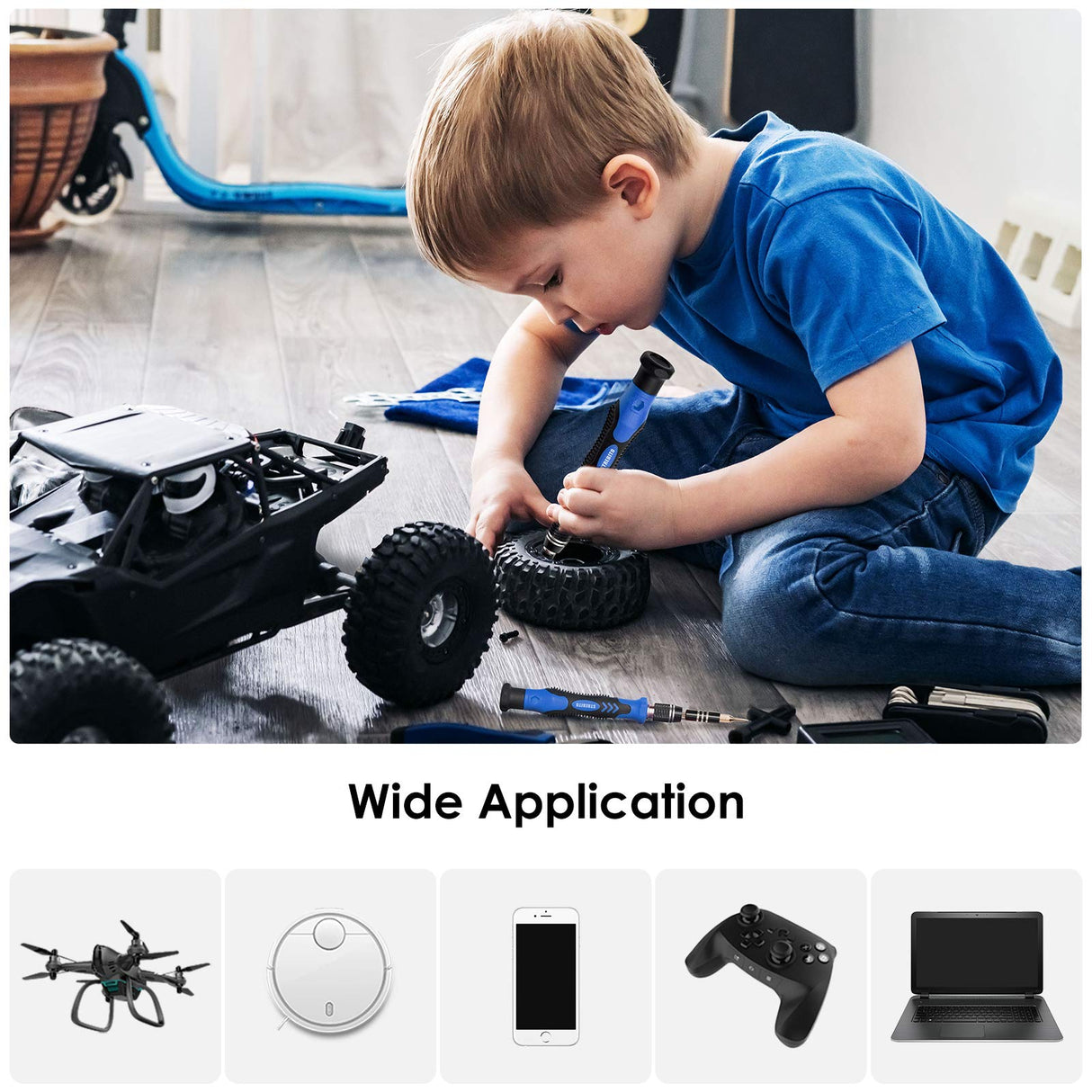 STREBITO Electronics Precision Screwdriver Sets 142-Piece with 120 Bits Magnetic Repair Tool Kit for iPhone, MacBook, Computer, Laptop, PC, Tablet, STREBITO