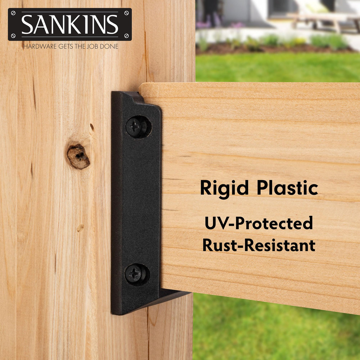 SANKINS 10pcs Deck Railing Bracket Connectors for 2x4, Deck Railing Kit Durable PP Plastic, Brackets for Connection of Wooden Deck Railing Posts, SANKINS