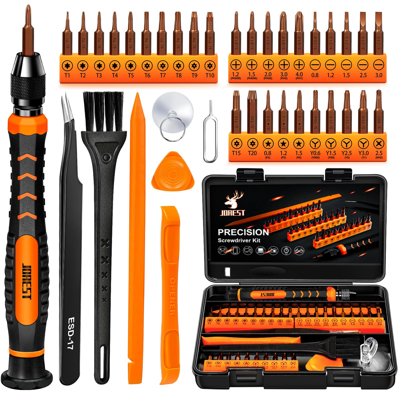 JOREST 38Pcs Precision Screwdriver Set, Tool Kit with Security