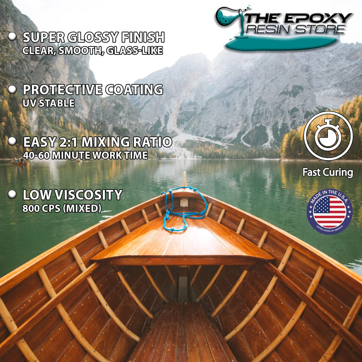 The epoxy Resin Store - Boat Coating, Repairs, Construction, UV Stable, Non Yellowing, High Performance Coating, 2 Part epoxy kit, Table Top epoxy Clearcast 7000