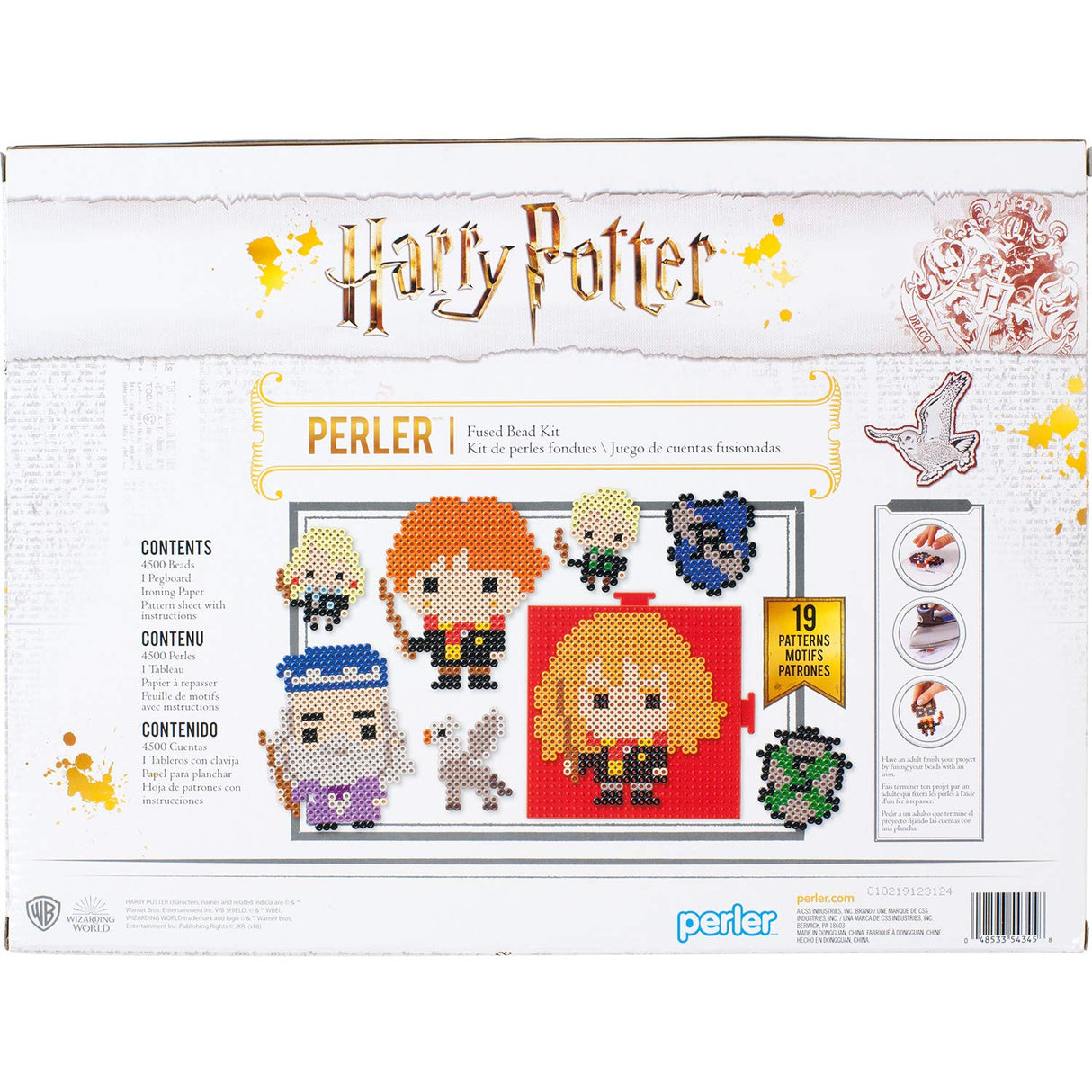 Perler 80-54345 Harry Potter Fuse Bead Kit for Kids and Adults, Comes with 19 Patterns, Multicolor, 4503pcs Perler
