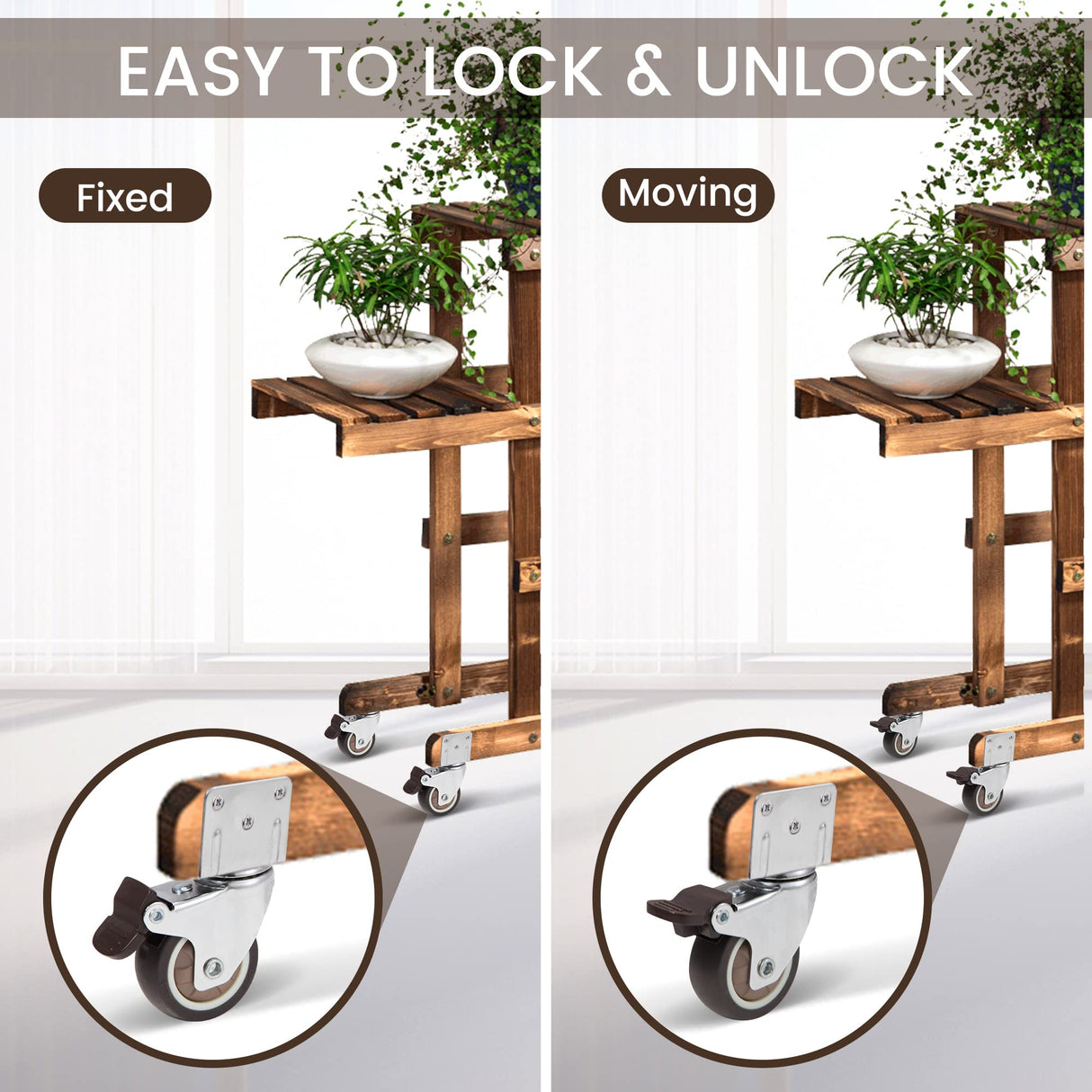 Nefish Side Mount Casters 2 Inch L-Shaped Small Rubber Caster Set of 4, Ball Bearing 360 Degree Plate Swivel Castors Wheel 600 LBS, Casters Wheels Nefish