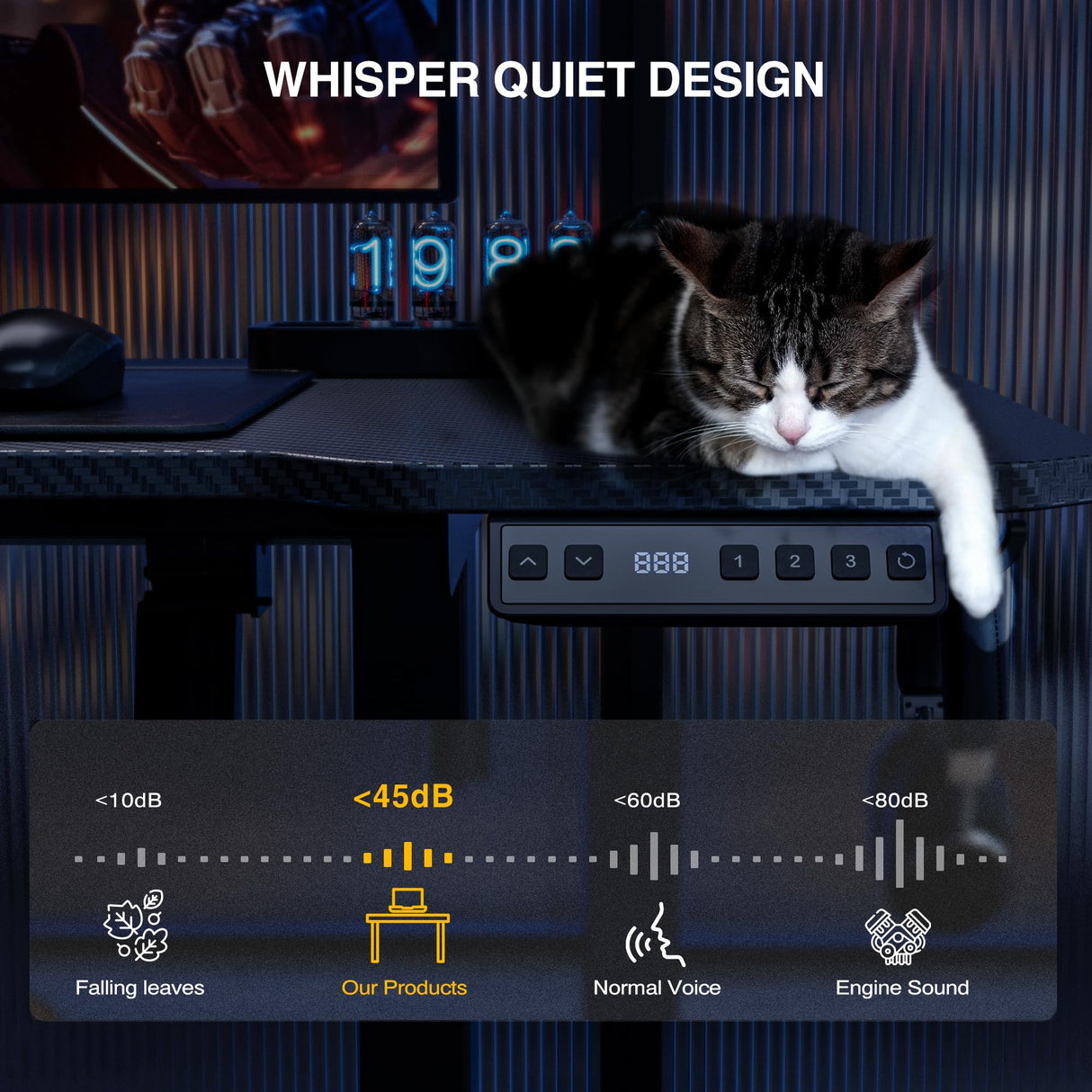 Acrolix 59" Reversiable L-Shaped Electric Standing Desk Adjustable Height Gaming Stand Up Corner Desk Sit Stand Home Office Computer Desk with Splice Acrolix