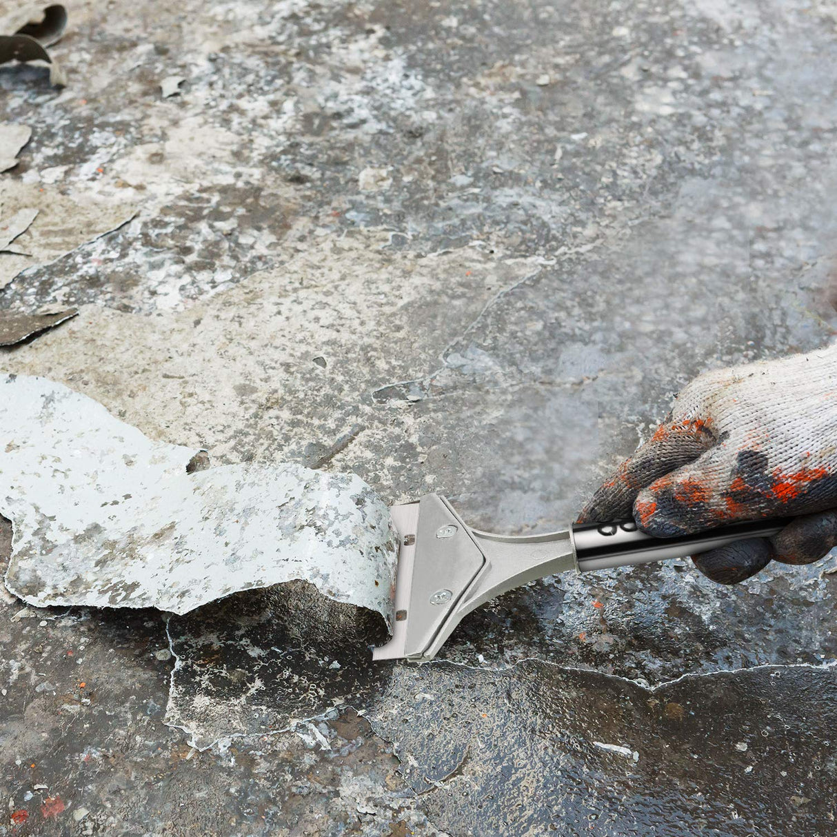 4 Inch Razor Blade Scraper Tool Tile Paint Scraper Floor Wall Paper Removal Smoothing Scraper with 10 Pieces Replacement Blades for Removing Mudder