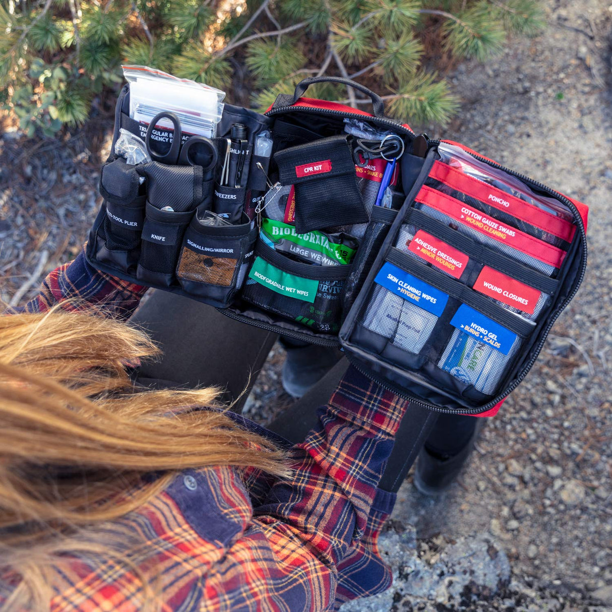 Surviveware Survival First Aid Kit - Emergency Preparedness at Home, Car, Office, Hiking, Camping & Outdoors Activities - 180 pcs Medical Supplies Surviveware