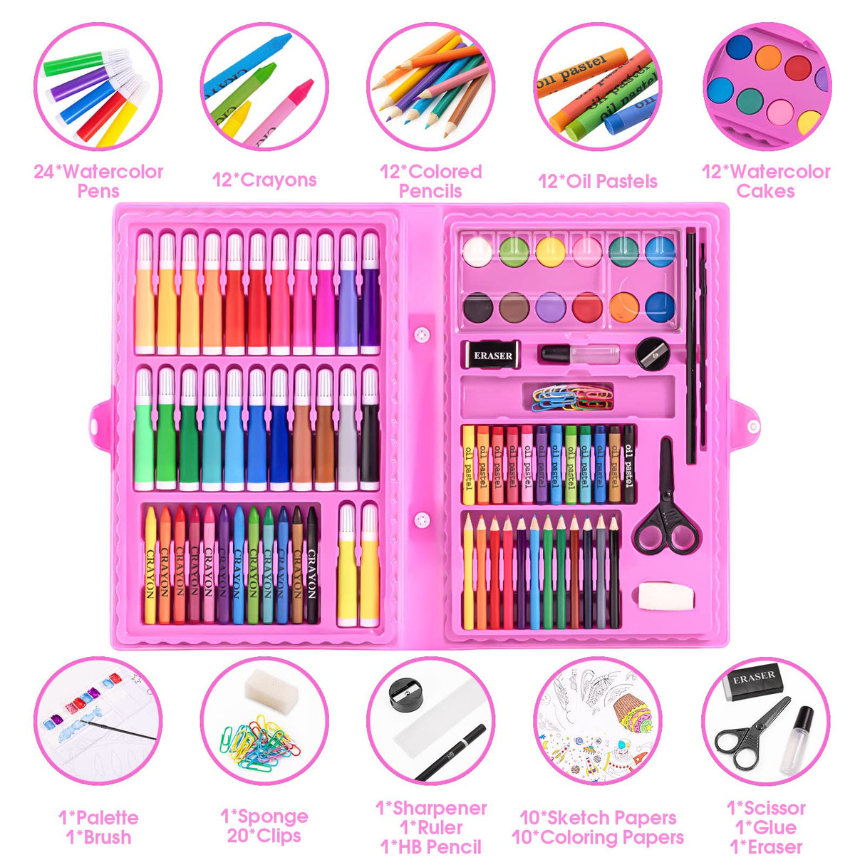 Art Set & 2 Pack Wooden Dinosaur Puzzles for Kids VigorFun