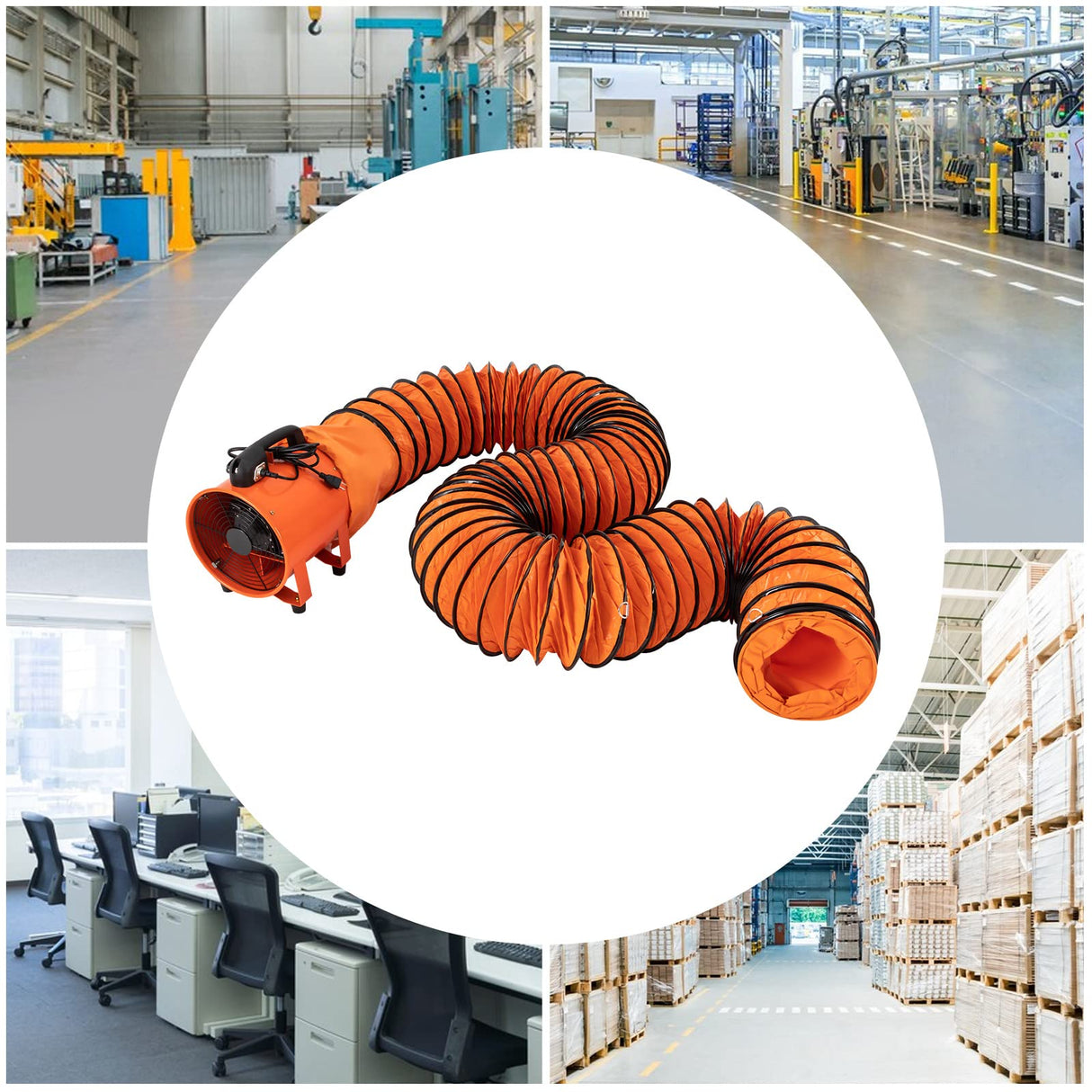 GDNTMU Exhaust Fan Ventilation Paint Booth Utility Blower, Utility Blower Fan, Portable Ventilation Fan, Fume Extractor for at Home and Job Site (10 GDNTMU