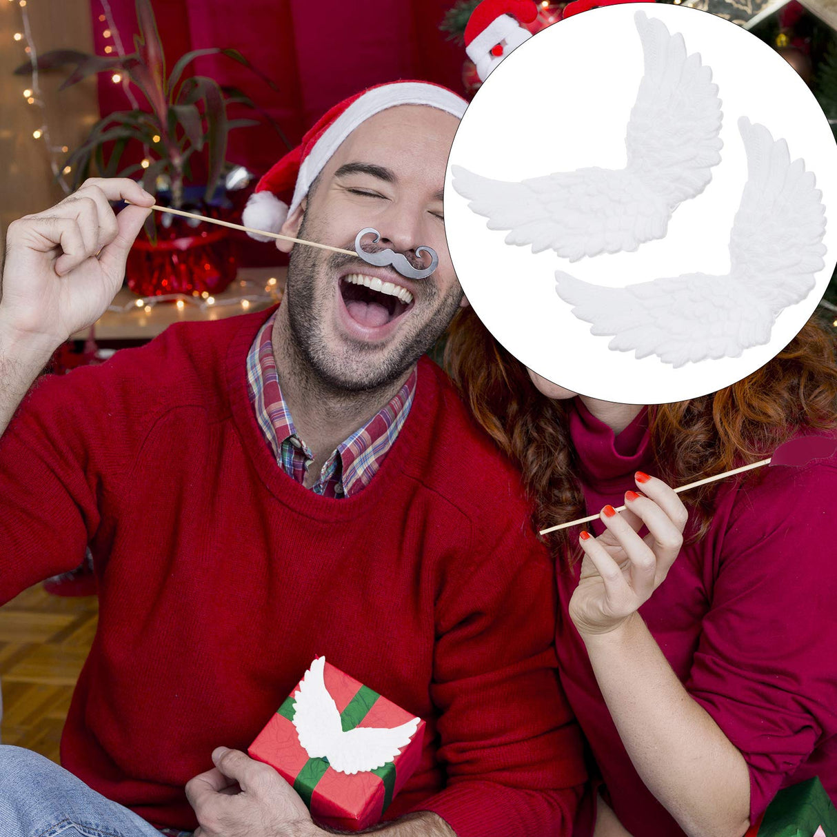 PartyKindom 6pcs White Angel Wings Angel Wings for Craft Unfinished Angel Wings Angel Wings Ornament DIY Craft Angel Wings Mini Wings Angel Wings PartyKindom