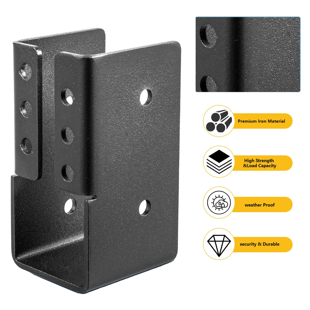 TROPTOLKY 12PCS Concealed Joist Hangers, Concealed Flange Light Joist Hanger for Wood Rail, 2”x 4” Q235 Steel Joist Brackets TROPTOLKY