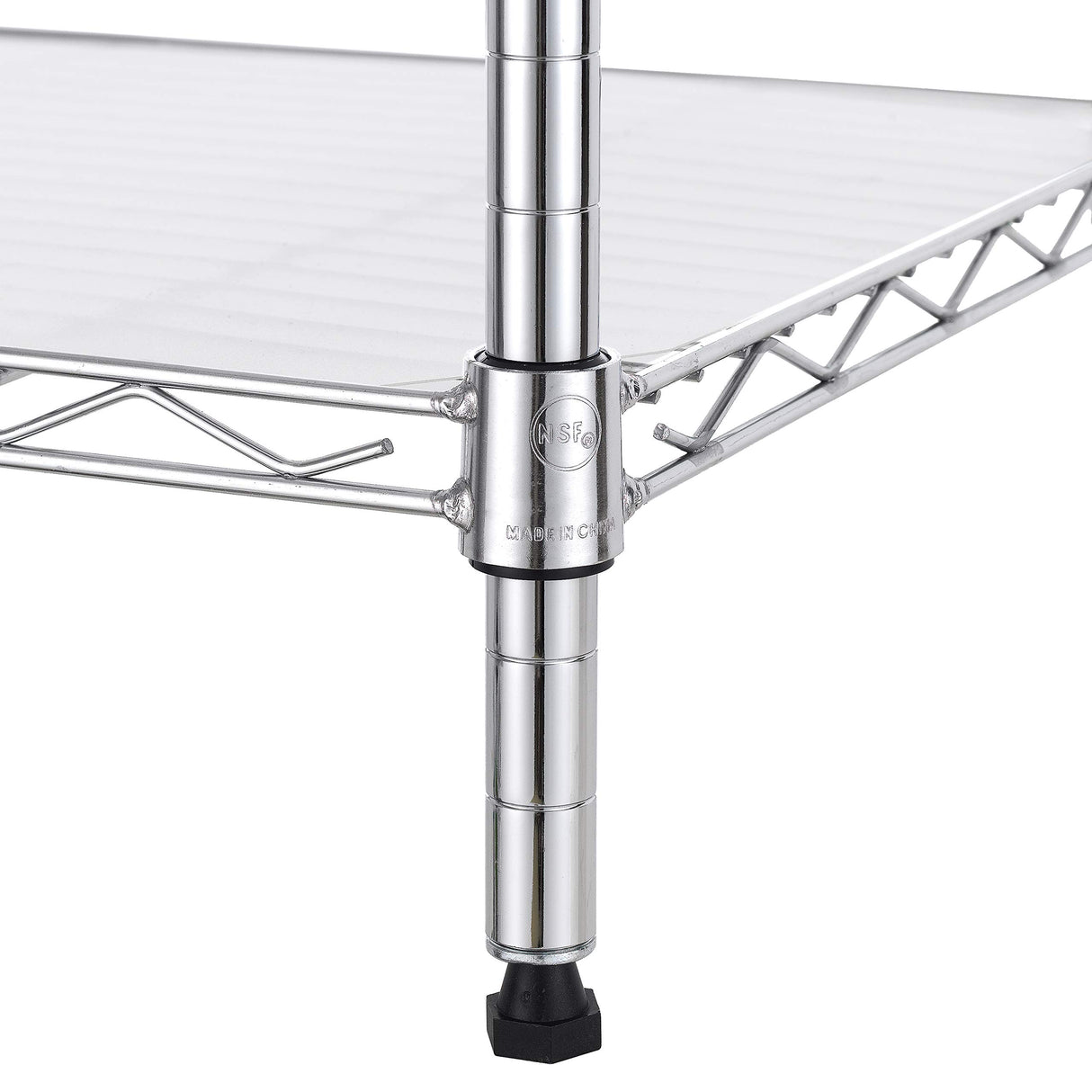 Finnhomy 8-Tier Wire Shelving Unit Adjustable Steel Wire Rack Shelving 8 Shelves Steel Storage Rack or Two 4-Tier Shelving Units with PE mat, Finnhomy