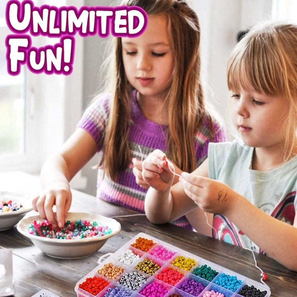 YITOHOP 8800+pcs 4mm 12/0 48 Colors Glass Seed Beads, Charms Bracelet Jewelry Making Beads Kit Gifts for Teen Girls Crafts for Girls Ages 8-12 YITOHOP