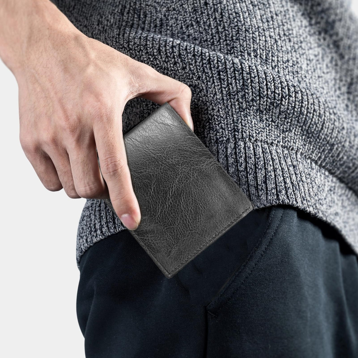 VZZNN 12 PCS Leather Bifold Wallets for Men,Men’s Wallet Bulk for DIY Engraving,With money clip,card holder(6 Black & 6 Brown) VZZNN