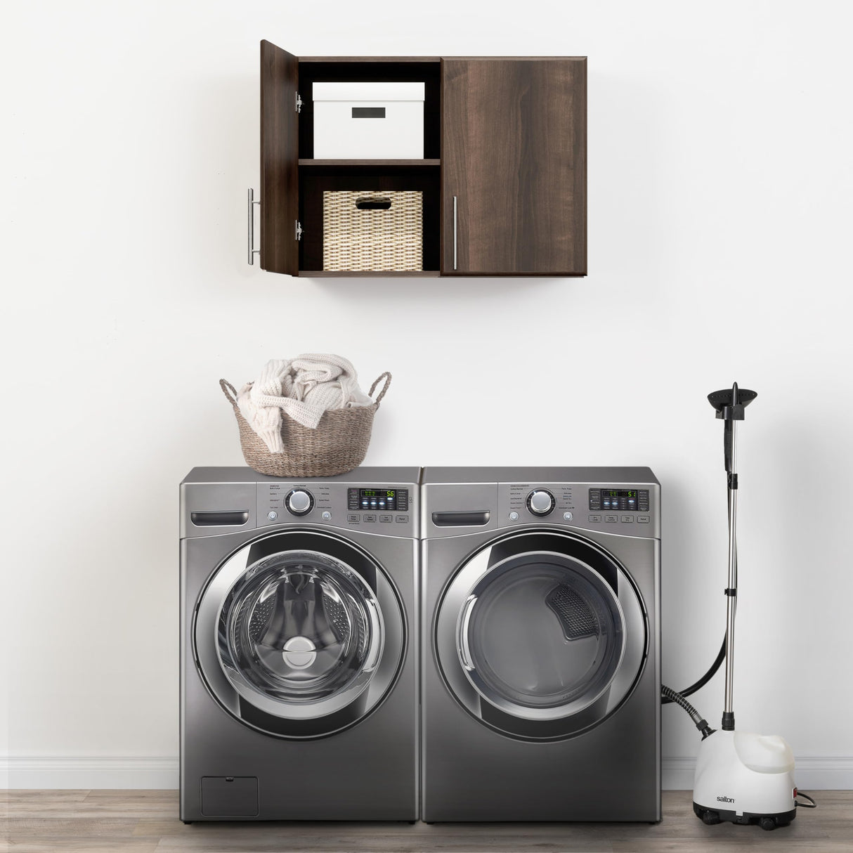 Prepac Elite Wall Cabinet with Adjustable Shelves - Versatile Espresso Storage Solution for Garage, Kitchen, and Bathroom Prepac