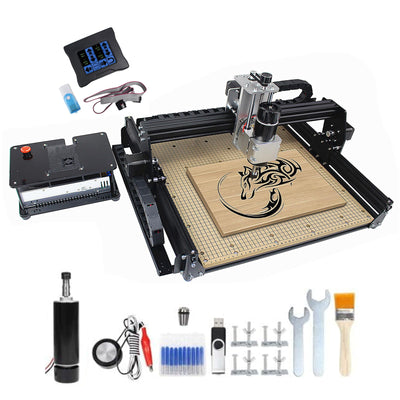 CNCTOPBAOS 4540 CNC Router Machine,500W Spindle 11000rpm,GRBL 3-Axis Milling Engraving Machine w/Offline Controller/E-Stop/Limit Switches Cutting