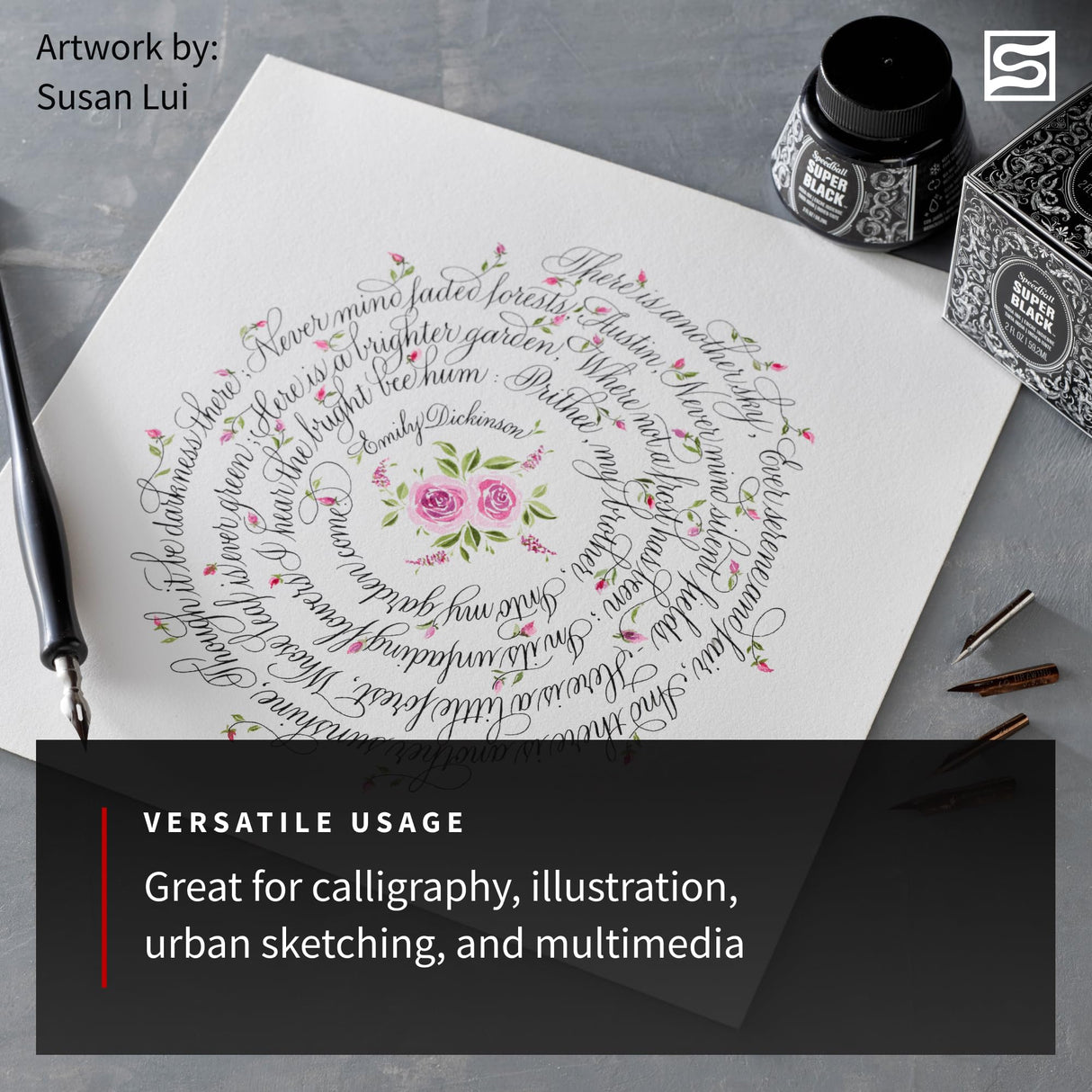 Speedball Super Black India Ink, 2-Ounce Speedball