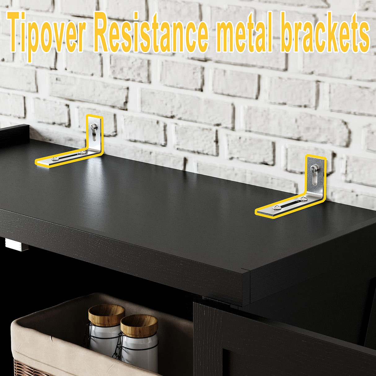 IRONCK Kitchen Pantry 72" Height,Storage Cabinet with Drawer, 4 Adjustable Shelves, Barn Doors, Freestanding Cupboard, Black IRONCK