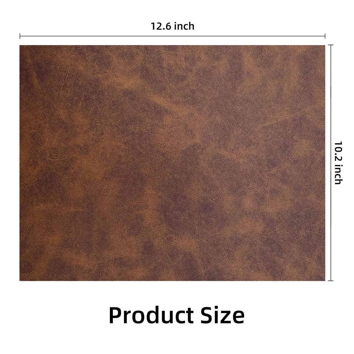 5 Large Pieces Laser Engraving Leatherette Patches,Heat Press Faux Leather Sheets,Blank Chestnut Brown Leather Patches with Adhesive Iron-on for Cut TWIG