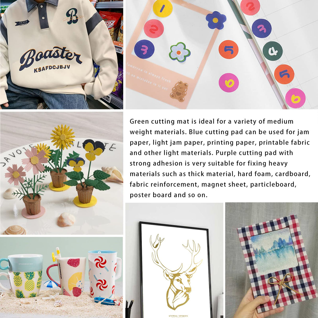 Gwybkq Cutting Mat for Cricut Explore One/Air/Air 2/Maker 5 Pack 12x24 (Standard,Light,Strong) Adhesive Sticky Grip Non-Slip Durable Variety Cutting Gwybkq