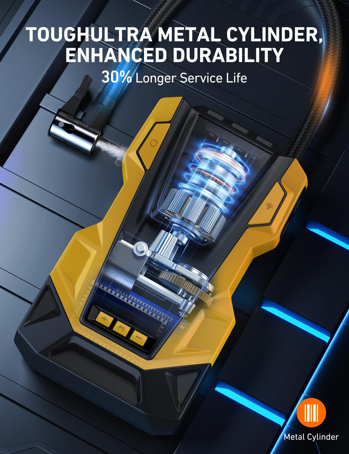 AstroAI AC/DC Tire Inflator Portable Air Compressor for Car, Air Pump for Car Tires, Car Accessories 150PSI with LED Light for Cars, Balls, AstroAI