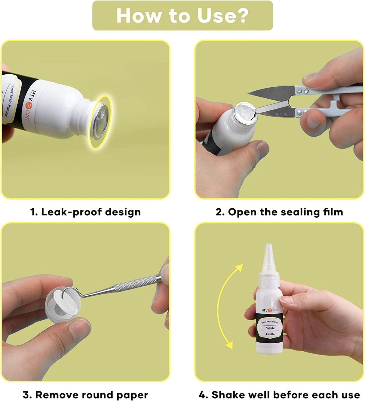 White Resin Pigment Paste - 1.76Oz/50Ml White Epoxy Dye Pigment, Higher Concentrated & Easy to Mix White Epoxy Pigment for Resin Coloring, Ocean WoodArtSupply