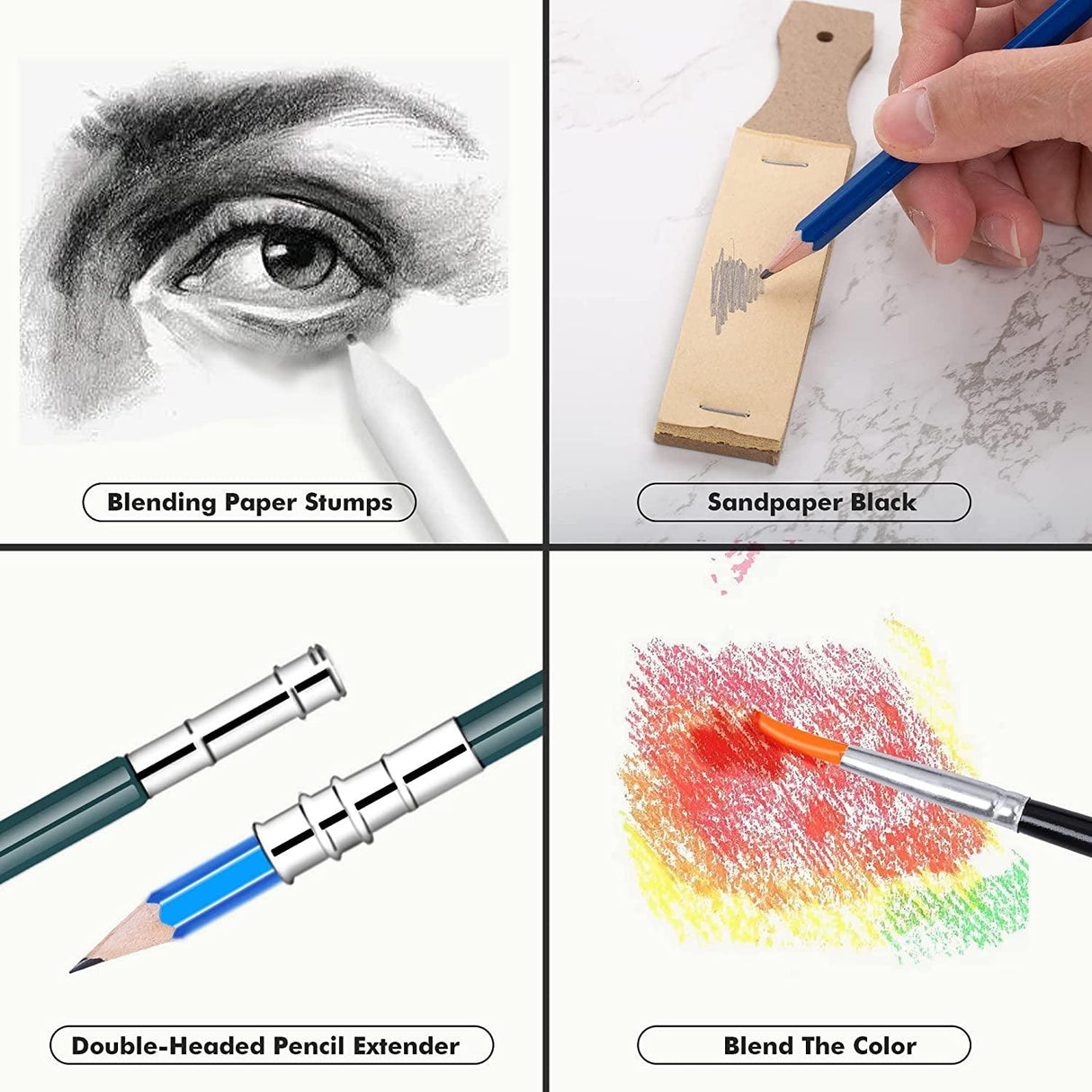 73 Drawing Set Sketching Kit,Pro Art Sketch Supplies with Sketchbook,Tutorial,Graphite,Colored WoodArtSupply