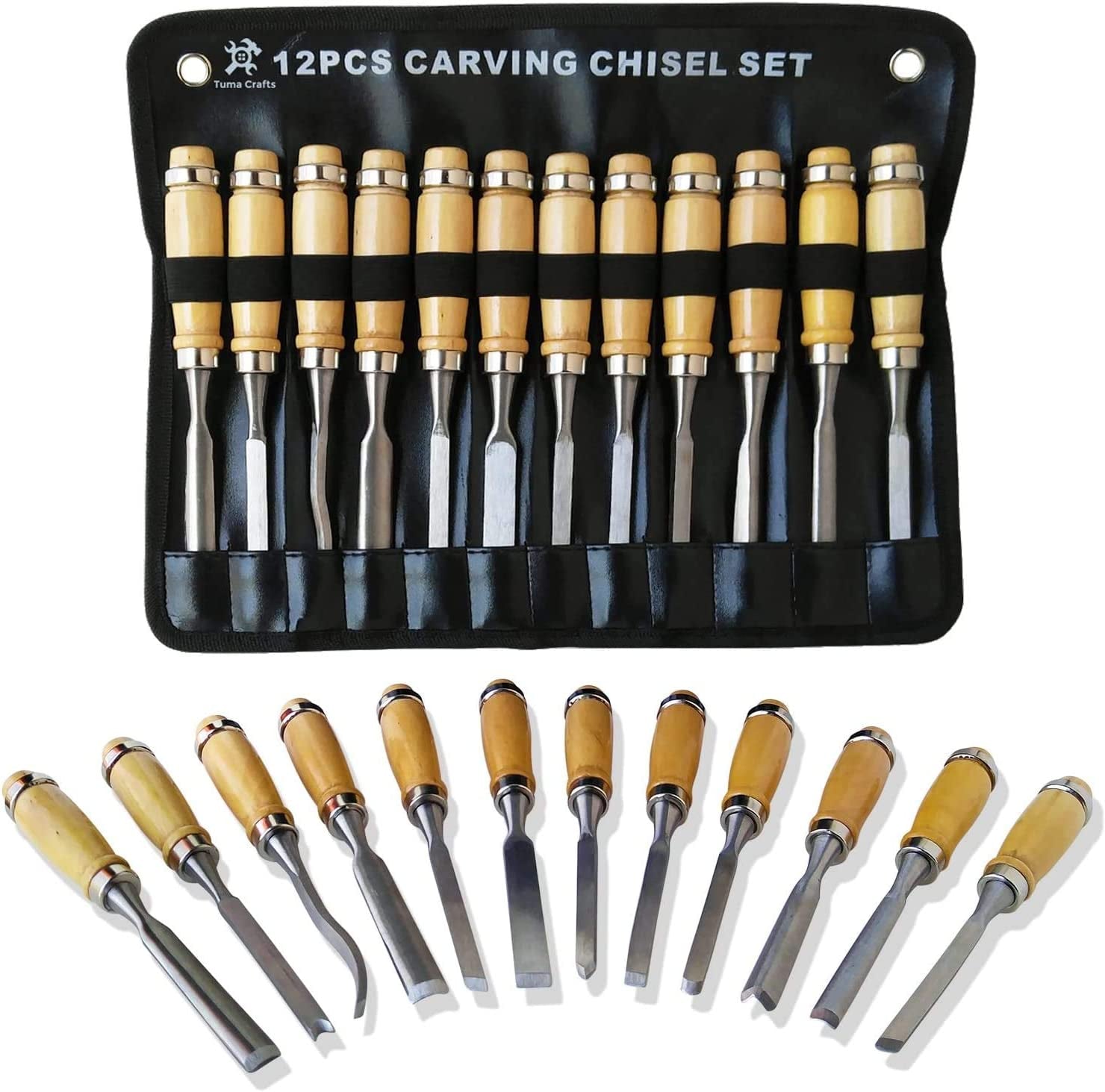 10Pcs Wood Carving Chisel Knife Kit Carpenter Beginners