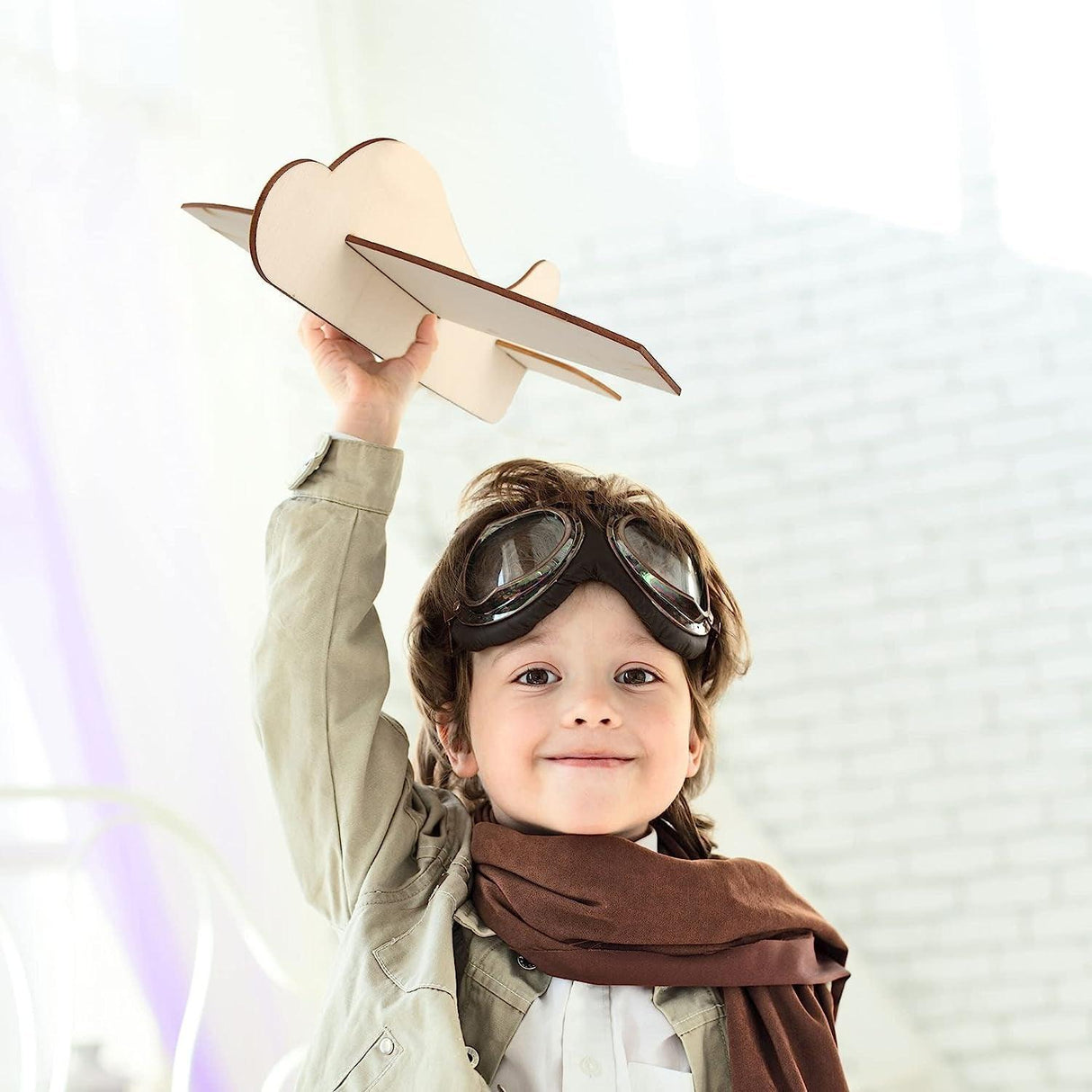 16 Pack DIY Wood Airplane Toys Unfinished Wooden Model Plane to Paint Wooden Craft WoodArtSupply