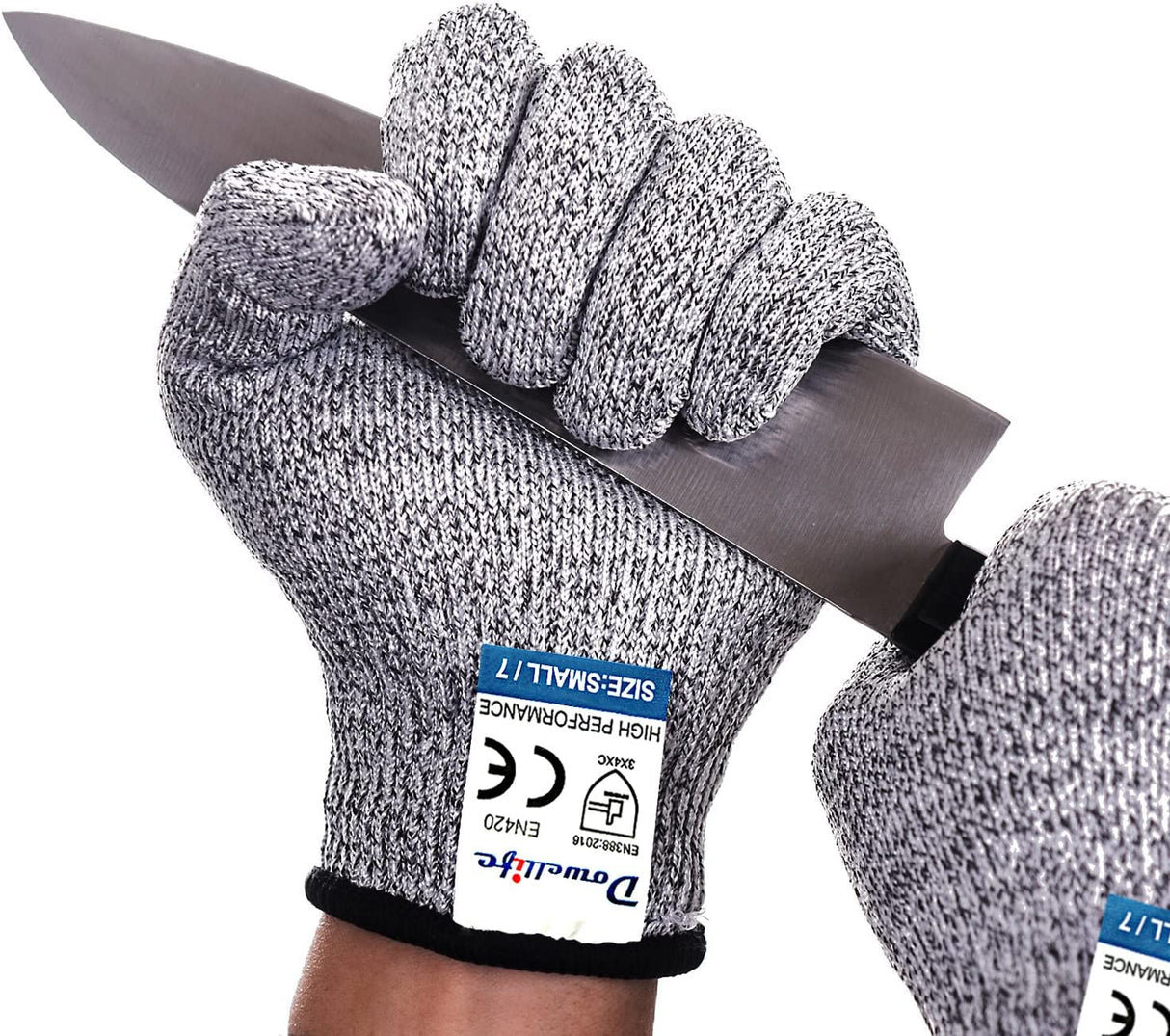 Cut Resistant Gloves Food Grade Level 5 Protection, Safety Kitchen Cuts Gloves for Oyster Shucking, Fish Fillet Processing, Mandolin Slicing, Meat WoodArtSupply