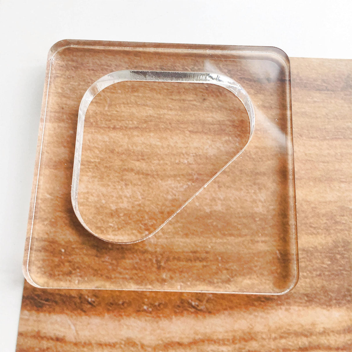 Triangle Cutting Board and Charcuterie Board Handle Template, Laser Cut Acrylic Router Template, Woodworking Router Template (2'') Phocaea