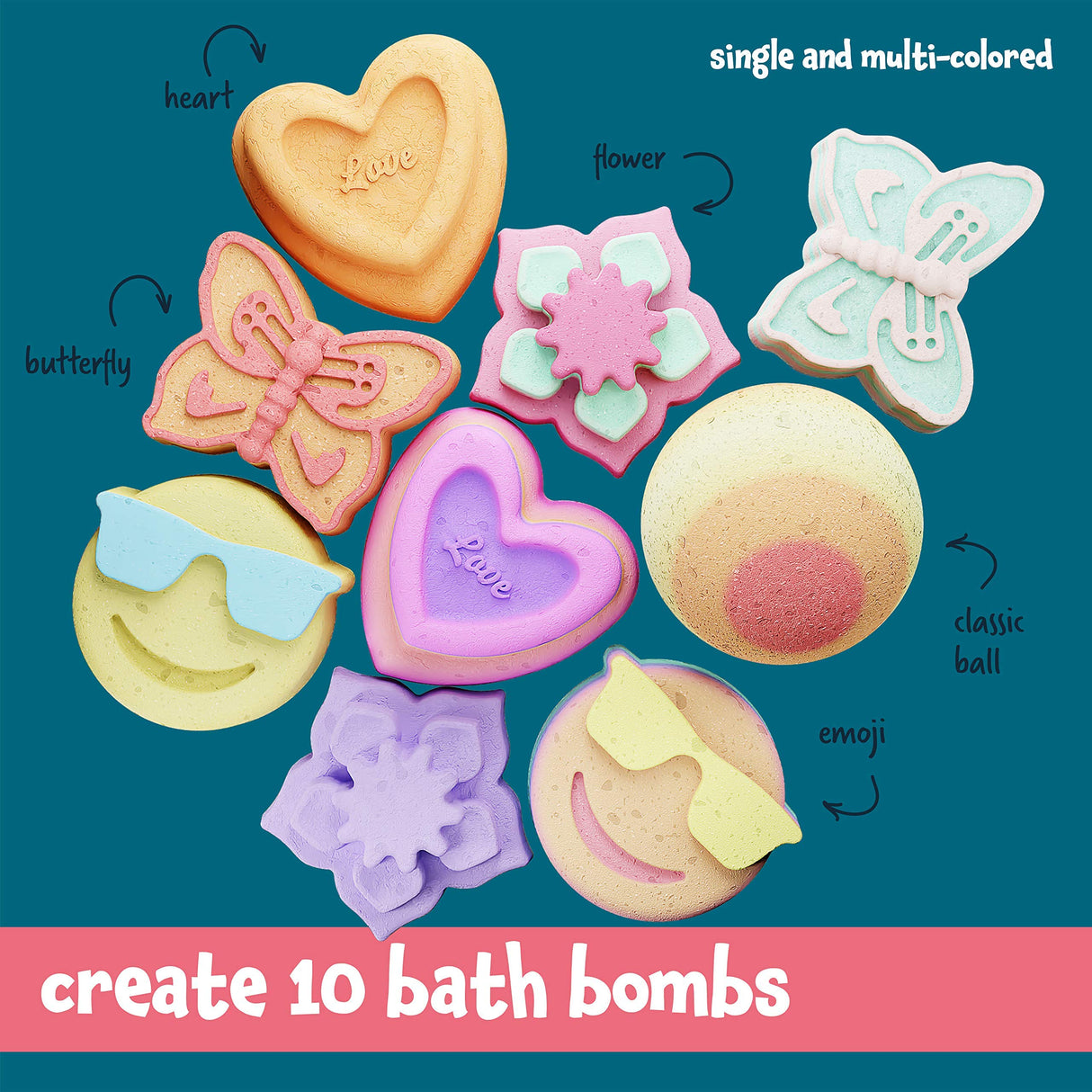 Soap & Bath Bomb Making Kit for Kids, 3-in-1 Spa Science Kit, Craft Gifts for Girls & Boys Age 6, 7, 8, 9, 10-12 Year Old Girl Crafts Kits : DIY Dan&Darci