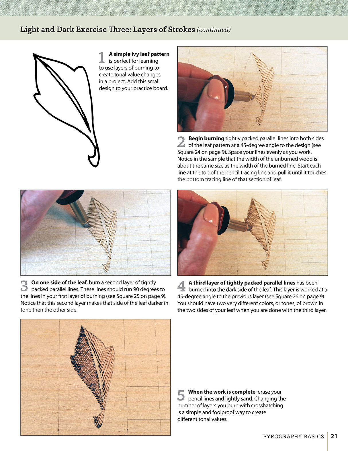 Pyrography Basics: Techniques and Exercises for Beginners (Design Originals) Patterns for Woodburning with Skill-Building Step-by-Step Instructions Design Originals