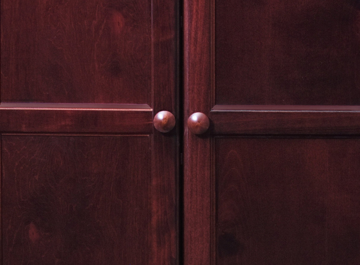 Traditional 72" Wood Storage Cabinet with 5-Shelves in Cherry Concepts In Wood