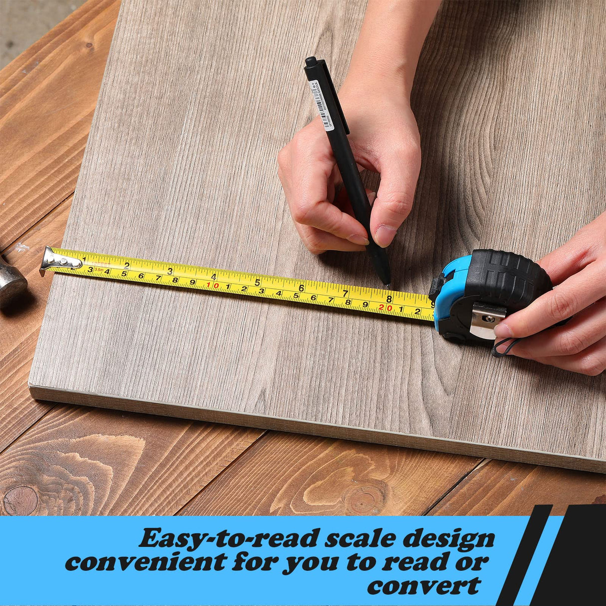 20 Pieces Easy Read Measuring Tape Bulk 12 FT Retractable Measuring Tape Small Tape Measure Measurement Tape with Pause Buttons for Engineer Xinnun