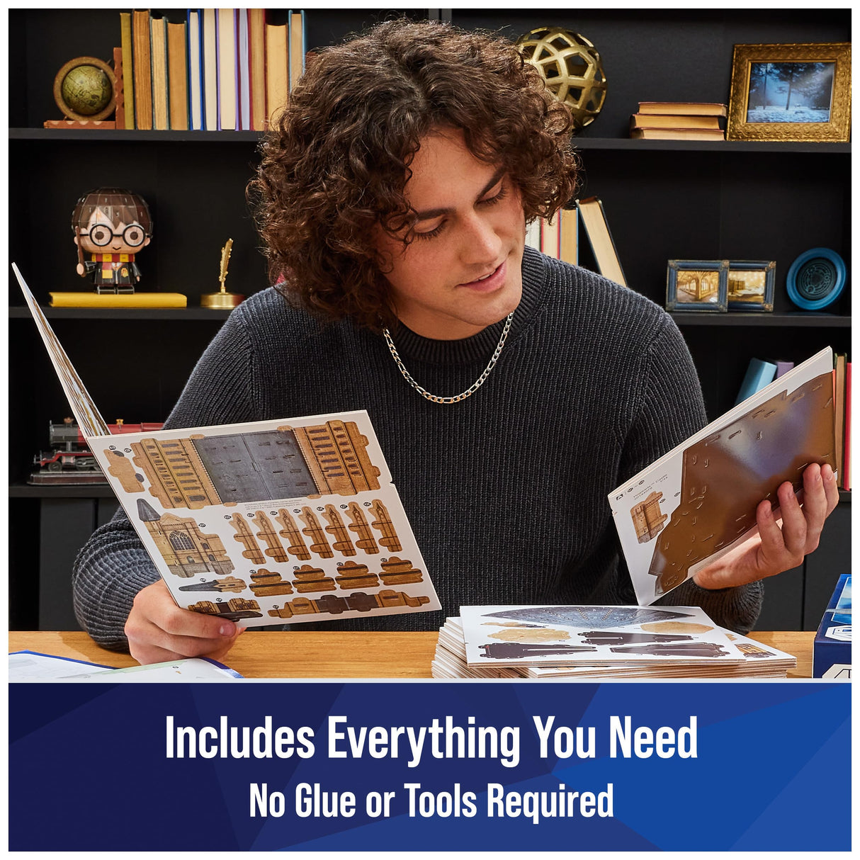 4D Build, Harry Potter Hogwarts Castle 3D Puzzle Model Kit 209 Pcs | Harry Potter Gifts Desk Decor | Building Toys | 3D Puzzles for Adults & Teens 4D Build