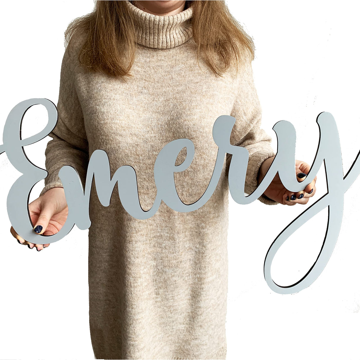 Wooden Name Sign 8-35" Wide Personalized Letters for Nursery Art Wall Room Decor Baby Shower Gift Family Name Sign Nameplate Wood Plaque Pabawa