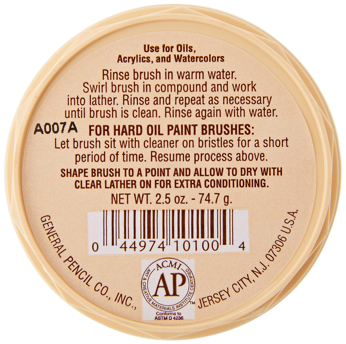 General Pencil Company The Masters Brush Cleaner & Preserver 2.5 0z. General Pencil