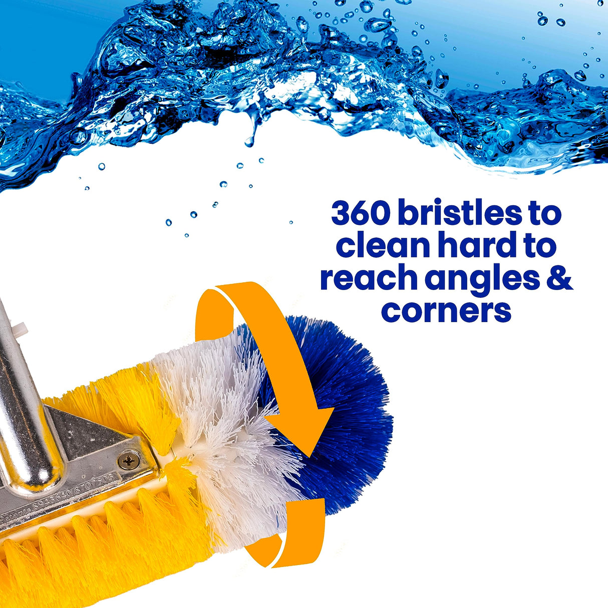 Blue Torrent Brush (12 Inches, Yellow/White/Blue) Blue Torrent Pumps