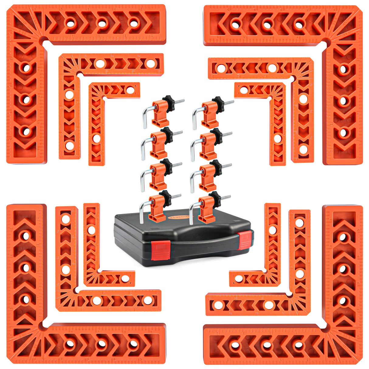 90 Degree Clamp, Positioning Squares Set of 12(3" 4" 6") Right Angle Clamp, Corner clamps, Woodworking Tool for Pictures Frames, Cabinets, Boxes ZTUKOMN