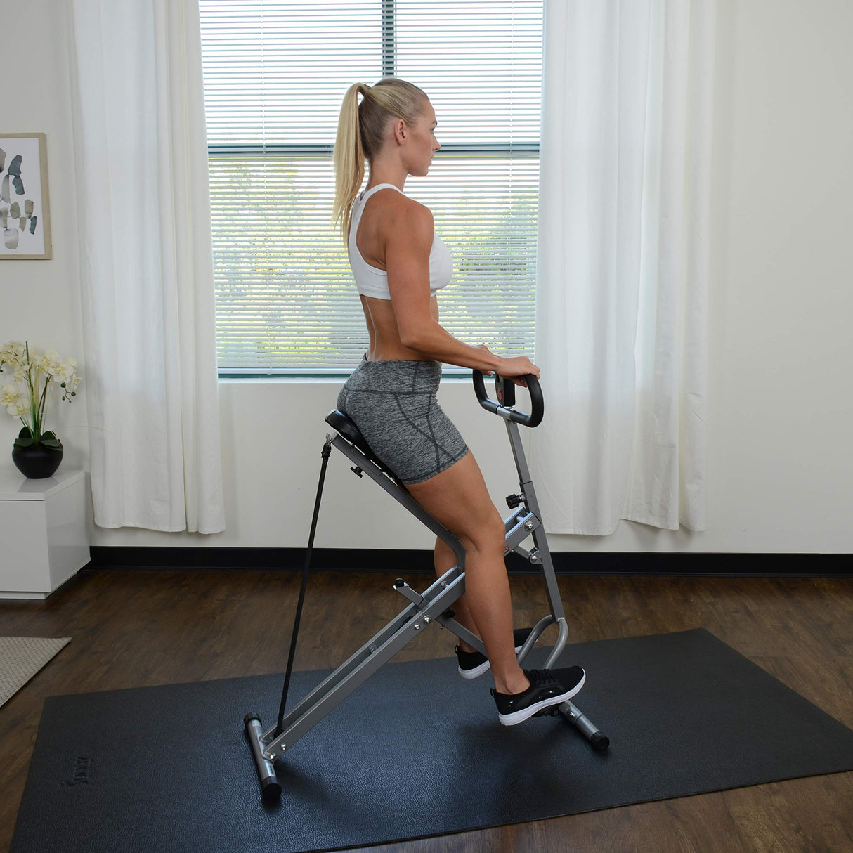 Sunny Health & Fitness Squat Assist Row-N-Ride™ Trainer for Glutes Workout with Online Training Video Sunny Health & Fitness