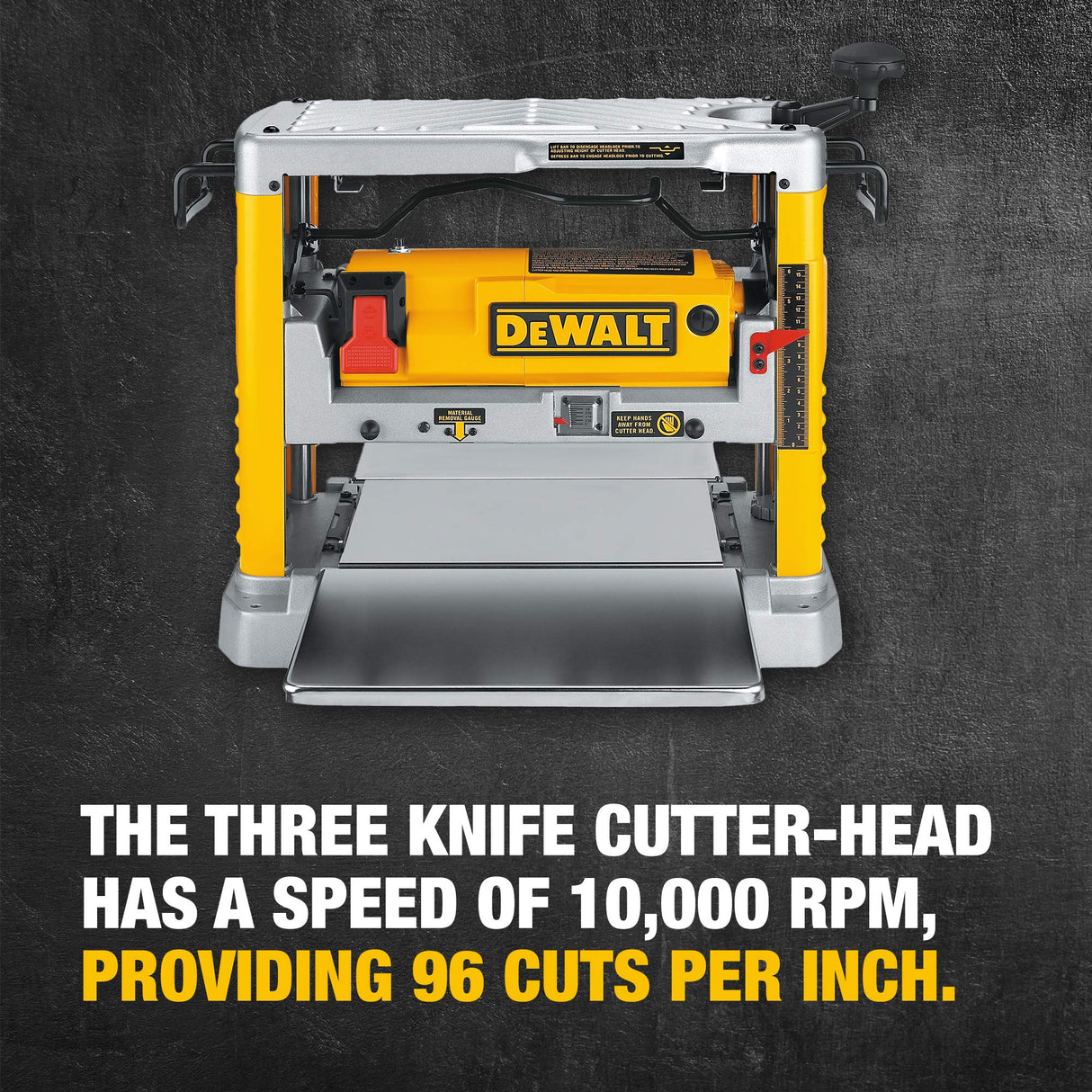 DEWALT Benchtop Planer, 15-Amp, 12-1/2-Inch, 3-Knife Cutter, 20,000 RPM, Corded (DW734) DEWALT