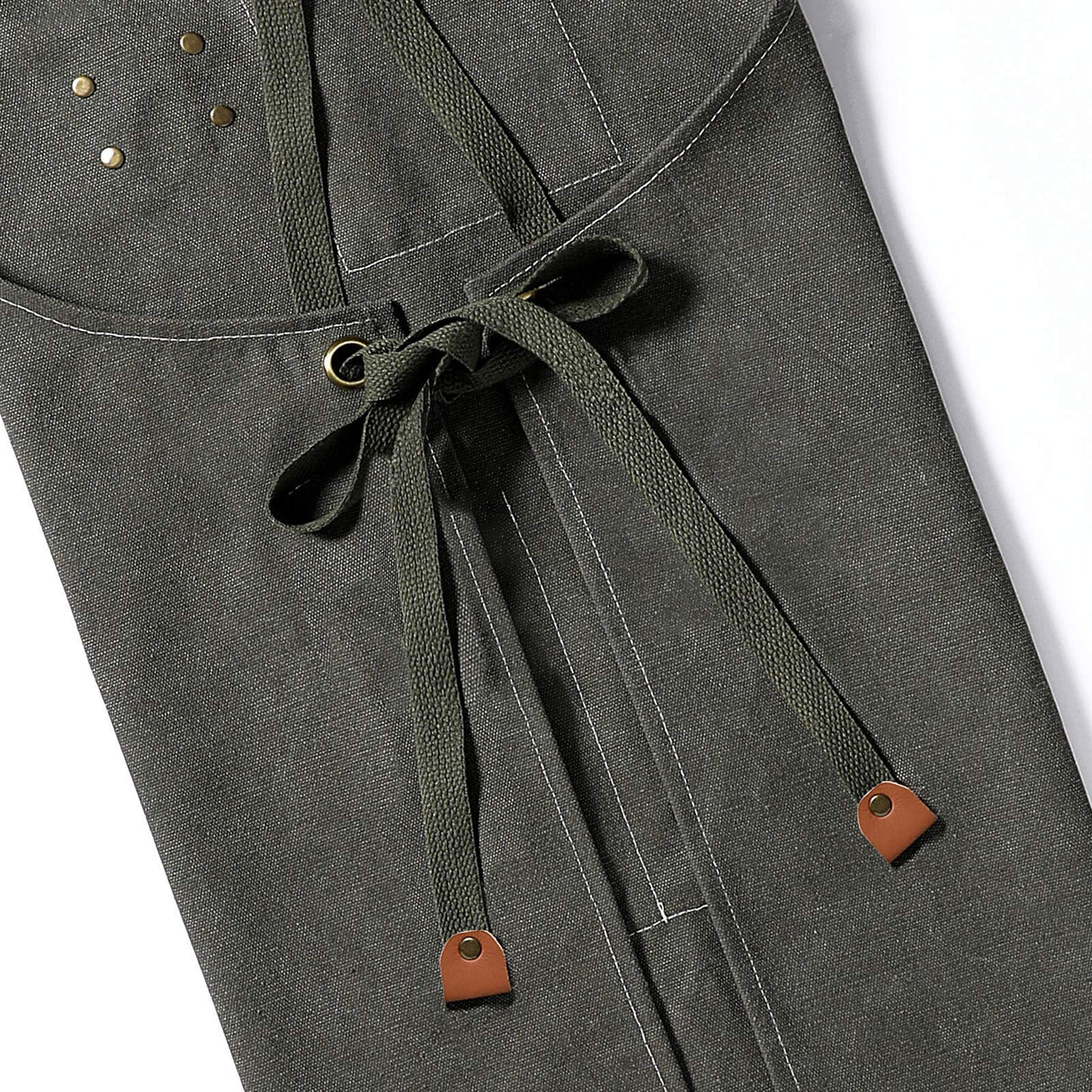 AFUN Chef Aprons for Men Women with Large Pockets, Cotton Canvas Cross Back Heavy Duty Adjustable Work Apron, Size M to XXL(Grey) AFUN