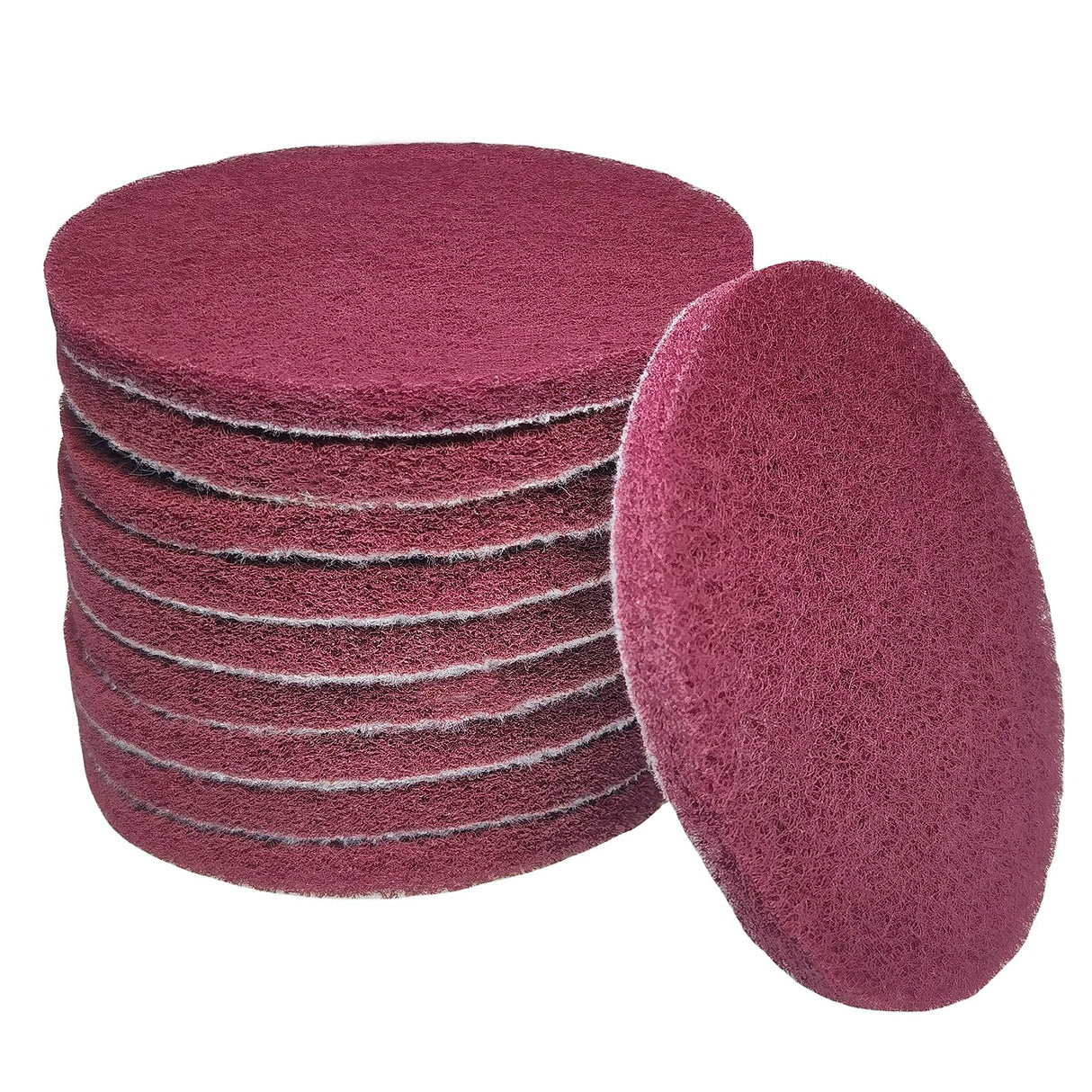 Tonmp 10 PCS 5 Inch 400 Grits Multipurpose Scrubber Scouring Pads Flocking Scuff Pads -Scuff Pads Conditioning Discs Polishing Pad for Furniture Tonmp
