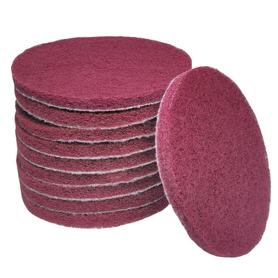 Tonmp 10 PCS 5 Inch 400 Grits Multipurpose Scrubber Scouring Pads Flocking Scuff Pads -Scuff Pads Conditioning Discs Polishing Pad for Furniture